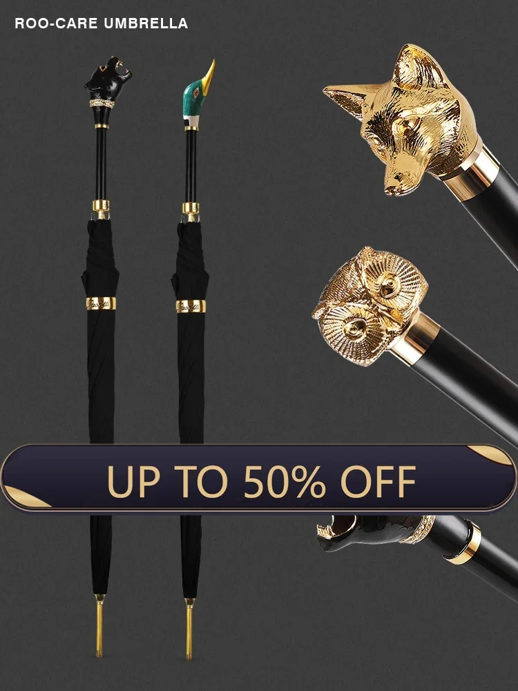 Golf Umbrella Large - Büyük Uzun Saplı Şemsiye Gümüş Başlı
